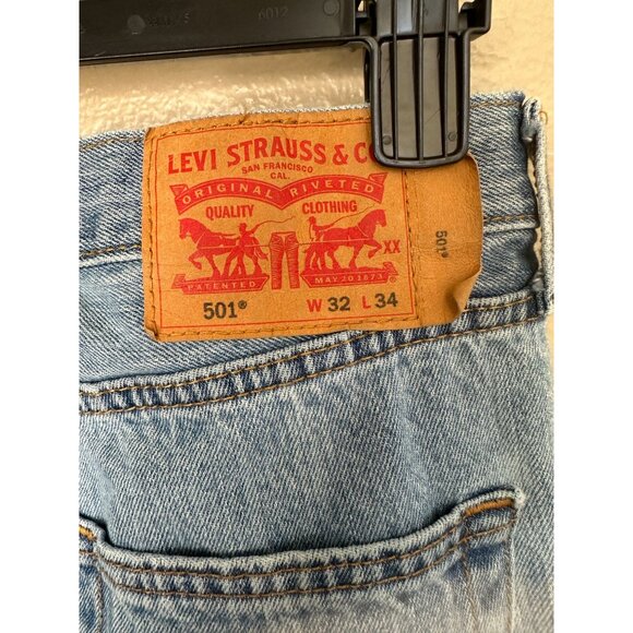 Levi's Men's Straight Jeans - Light Blue - Picture 4 of 8